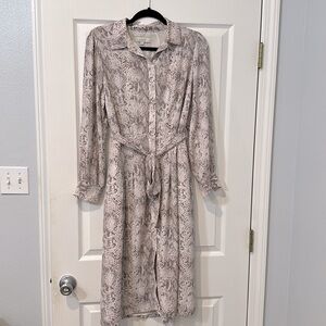 Loft button up midi dress